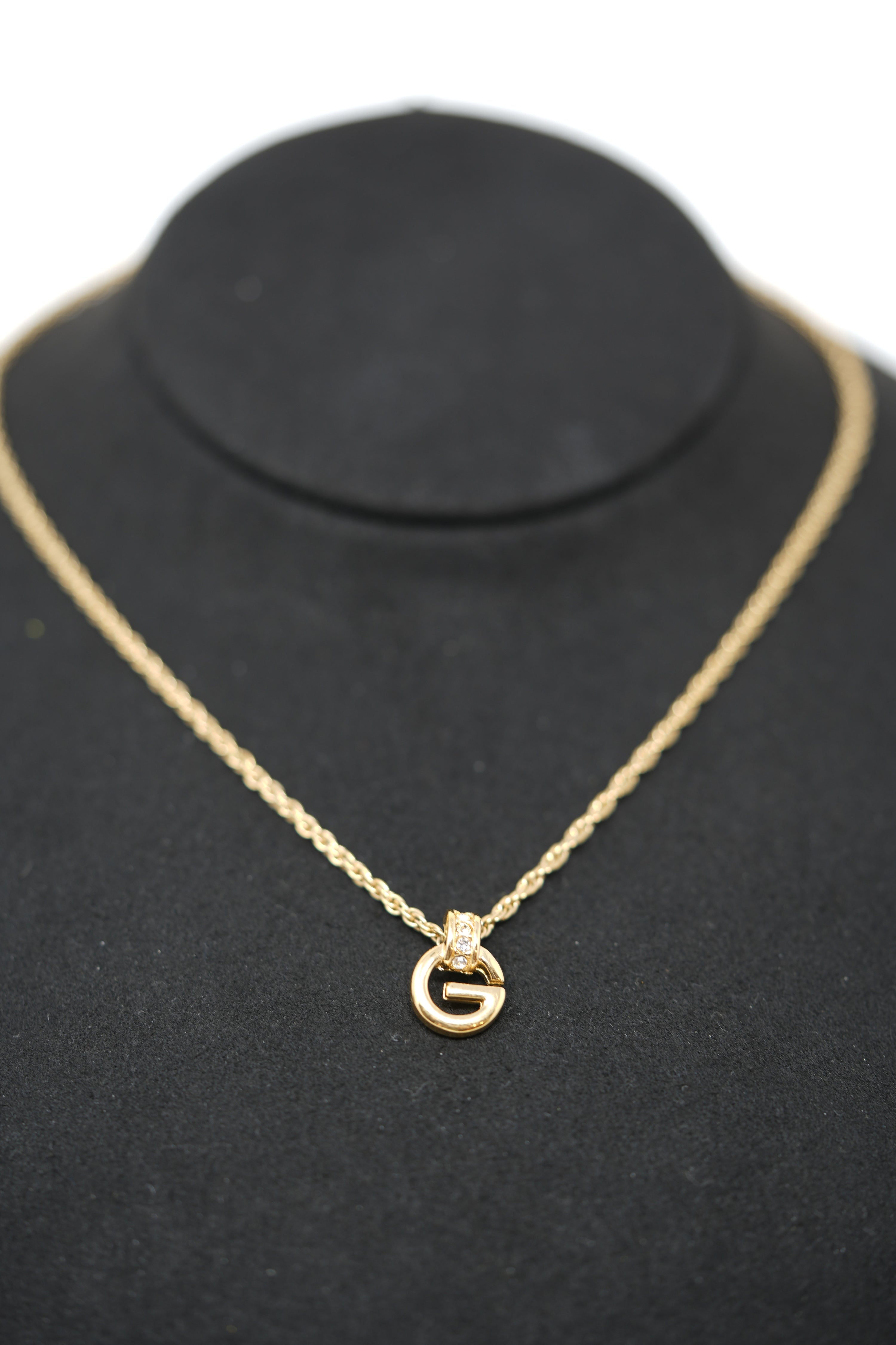 Givenchy G Rhinestone Necklace