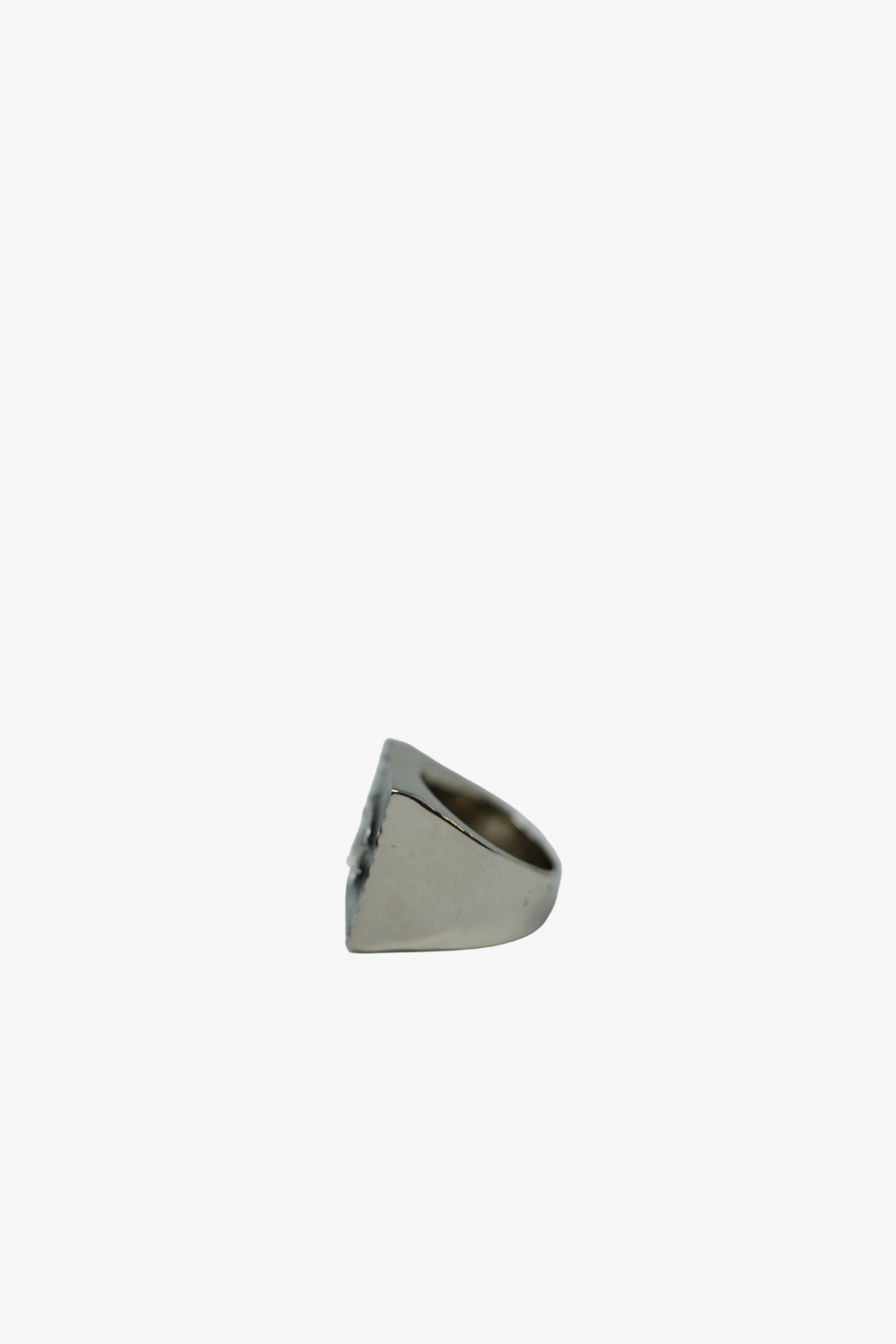 Pre-owned Chanel Square Rhinestone Ring