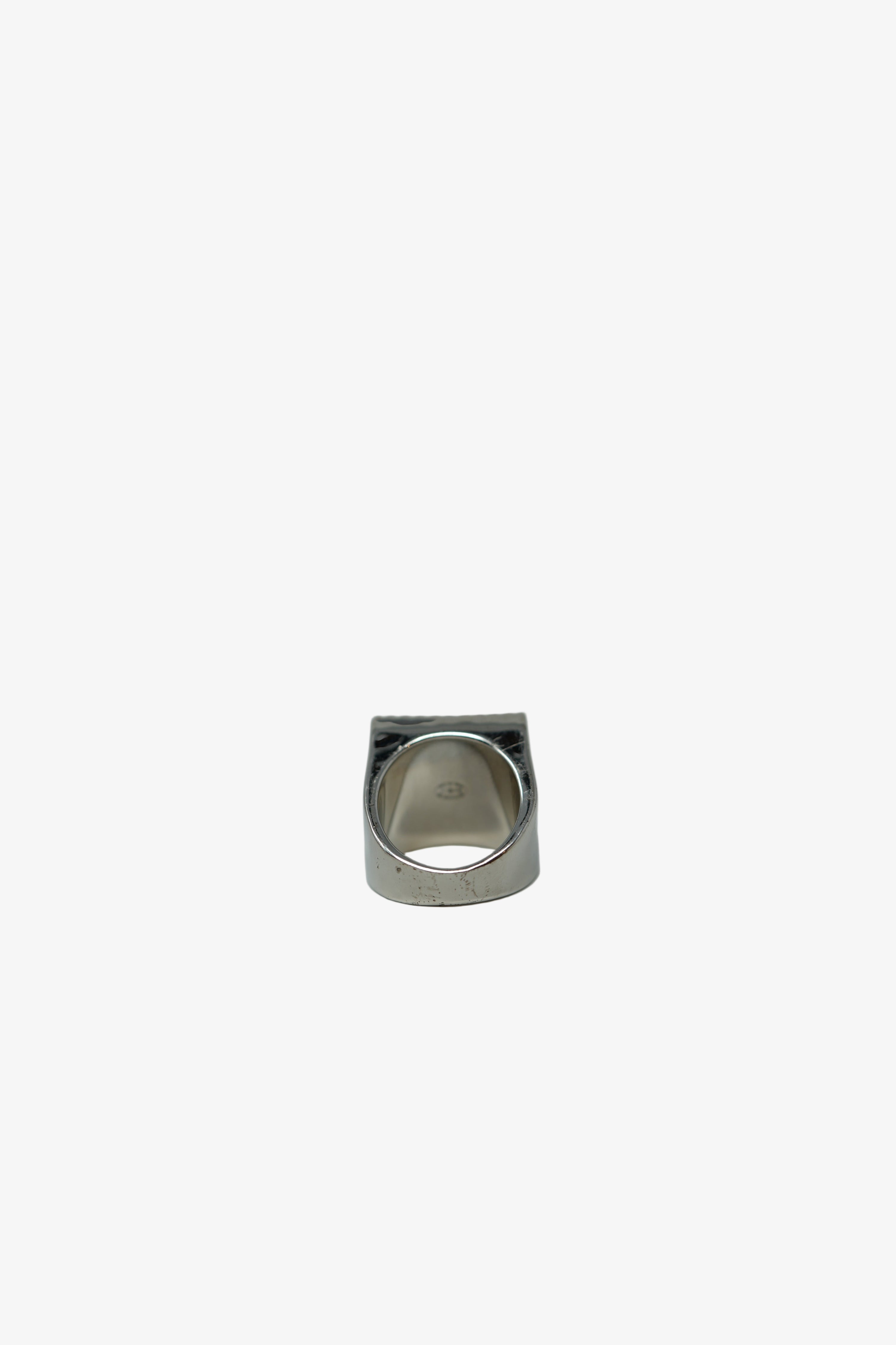 Pre-owned Chanel Square Rhinestone Ring