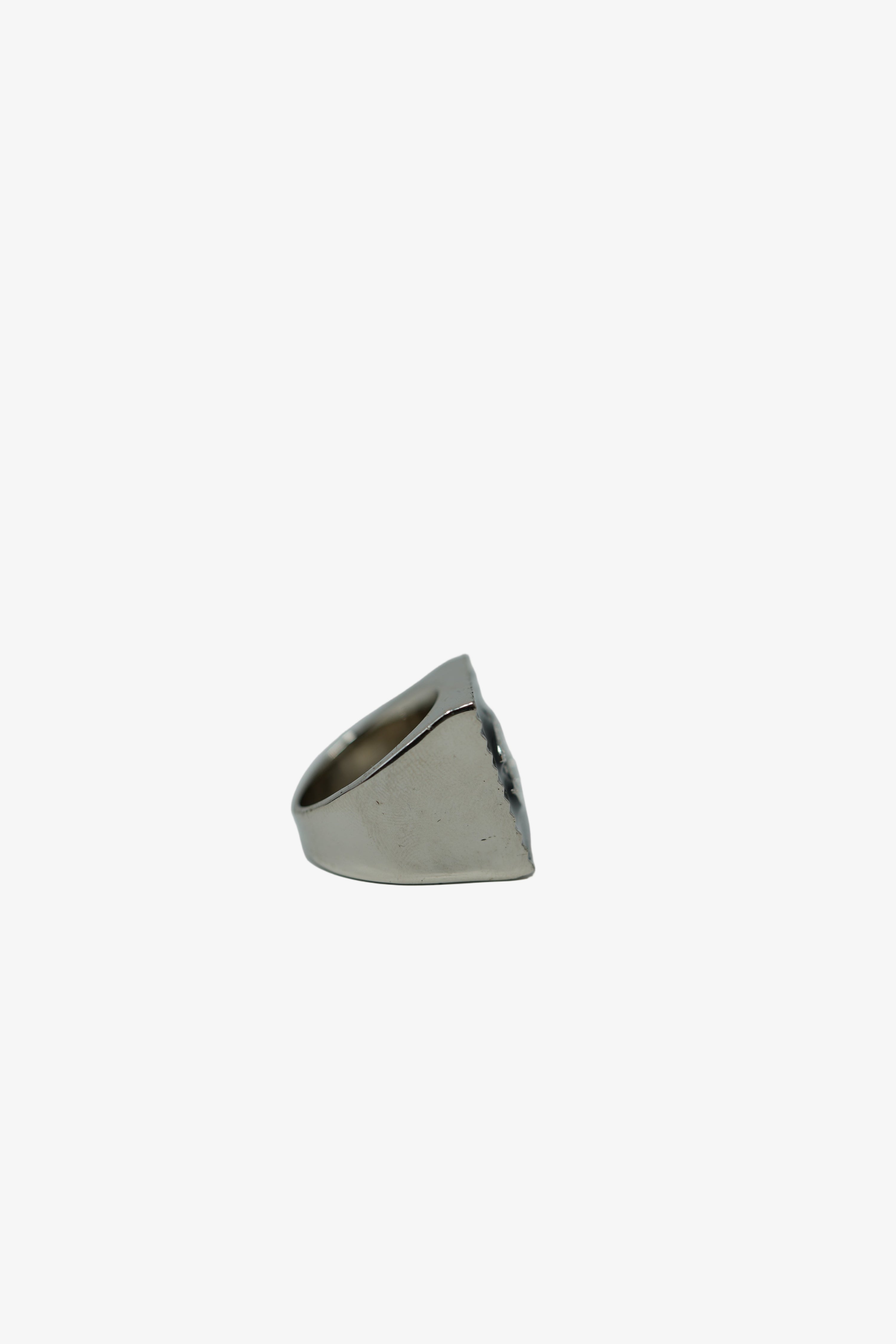 Pre-owned Chanel Square Rhinestone Ring