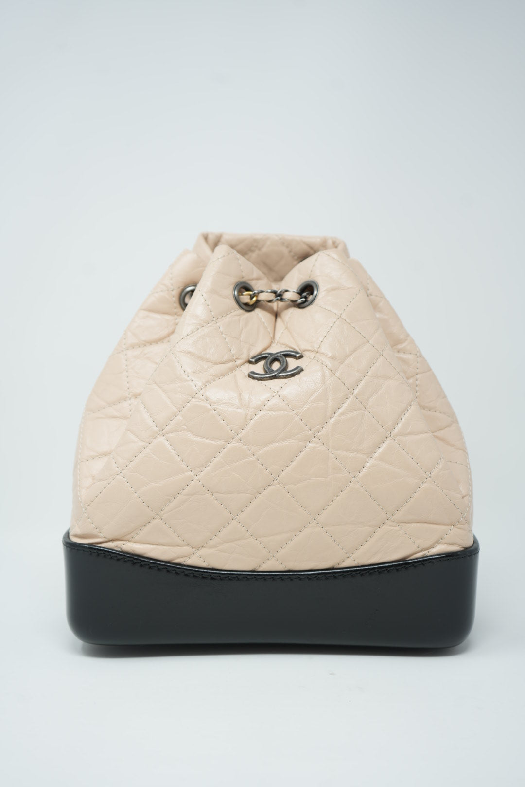 Pre-Owned CHANEL'S GABRIELLE Backpack Beige&Black