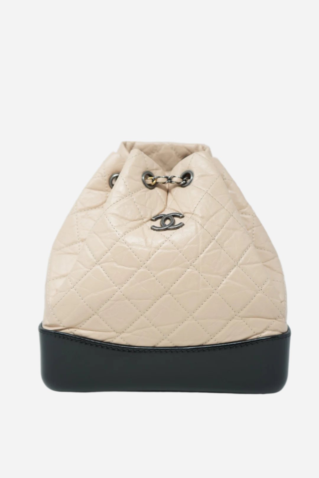 Pre-Owned CHANEL'S GABRIELLE Backpack Beige&Black