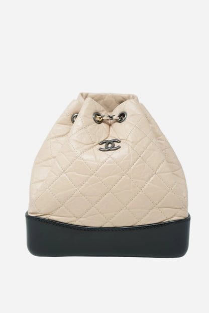 Pre-Owned CHANEL'S GABRIELLE Backpack Beige&Black