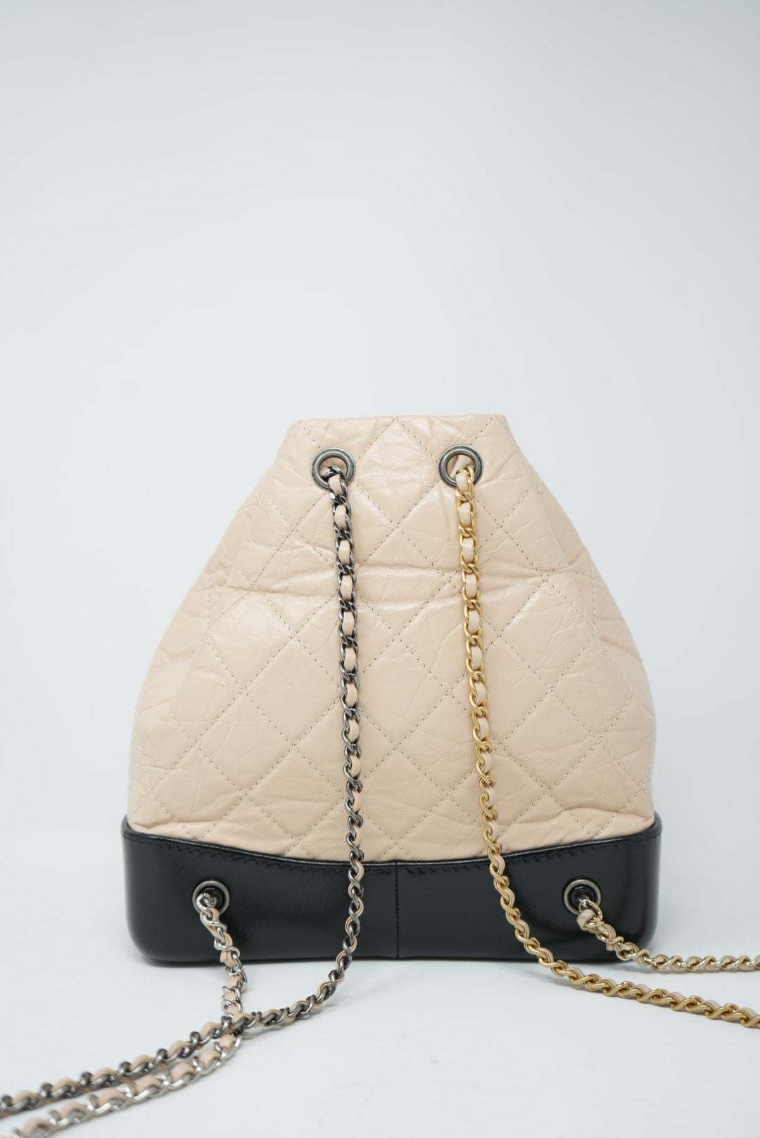 Pre-Owned CHANEL'S GABRIELLE Backpack Beige&Black