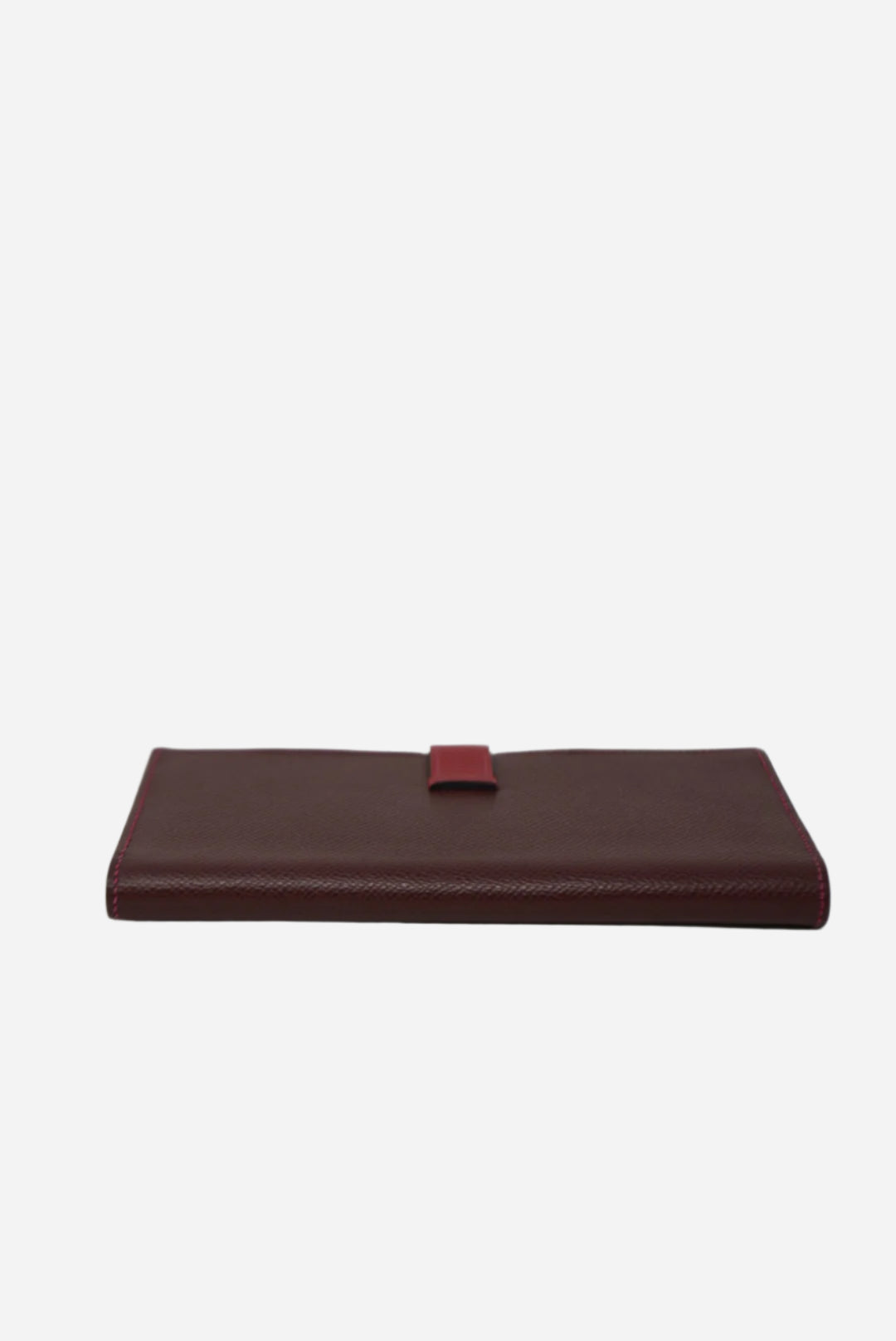 Hermes Red Espom Leather Bearn Wallet 2015