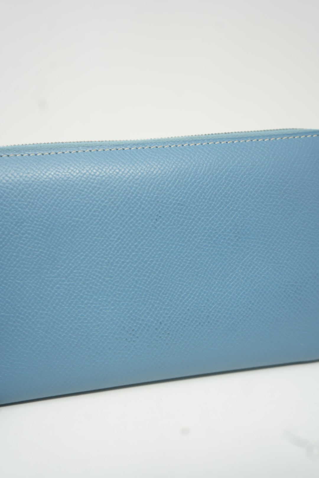 Hermes 2010 Epsom Blue Zip Long Wallet