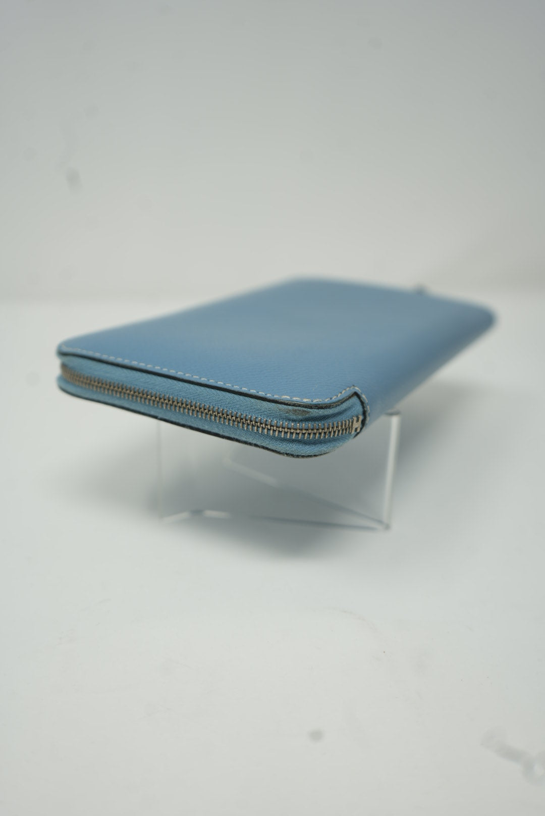 Hermes Epsom Blue Zip Long Wallet Square N 2010