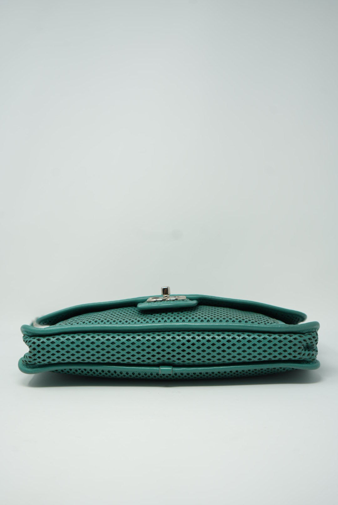 Pre-Owned Chanel Perforated Leather Classic Flap Bag Medium