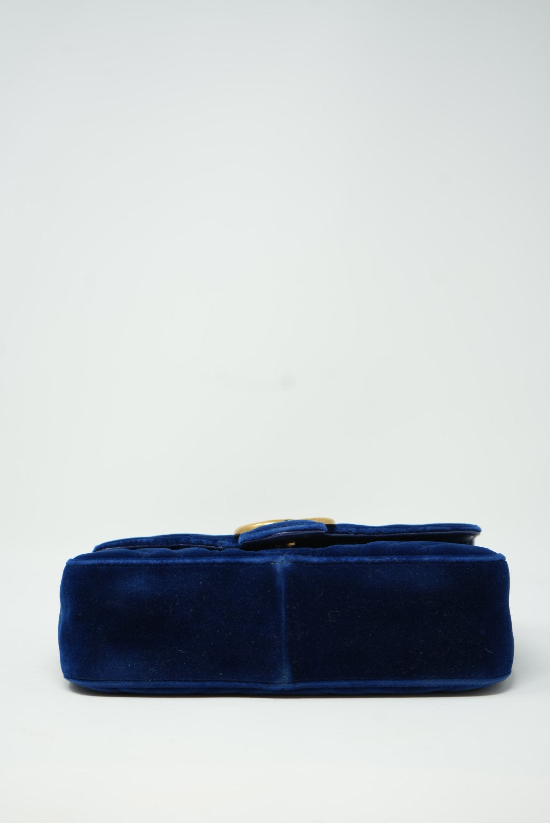 Gucci Small Velvet Marmont Shoulder Bag Blue