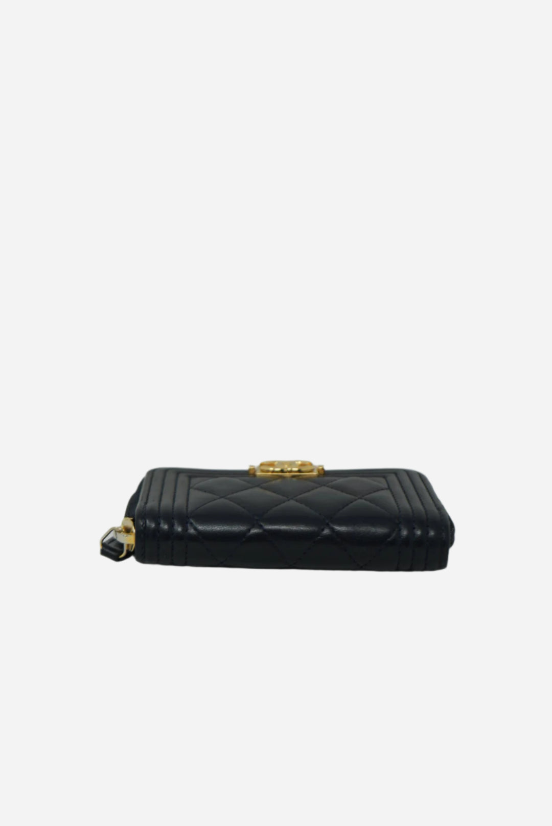 Pre-Owned Chanel Boy Zip up Card Holder 2015-2016