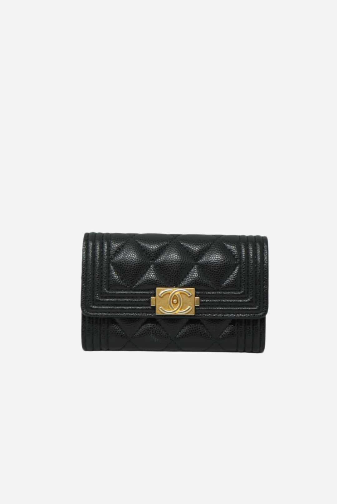 Pre-Owned Chanel CLASSIC Boy FLAP CARD HOLDER 2021