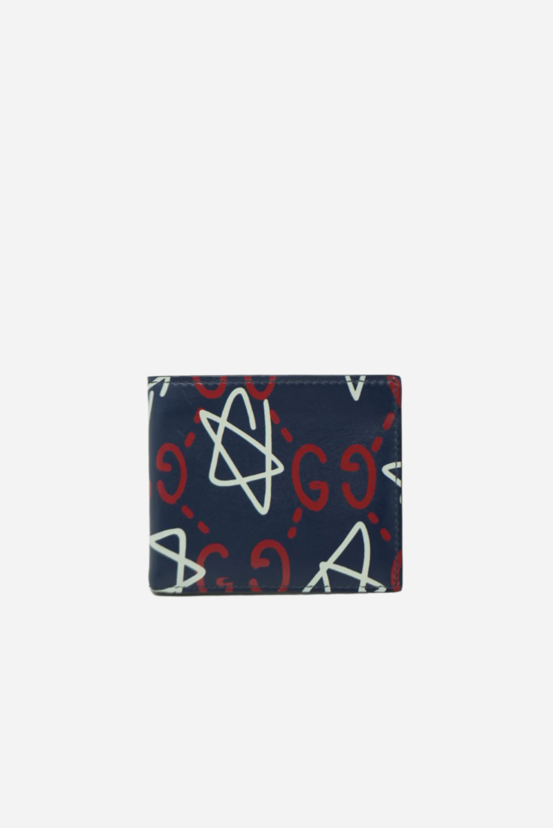 Gucci Pattern Wallet Blue Leather