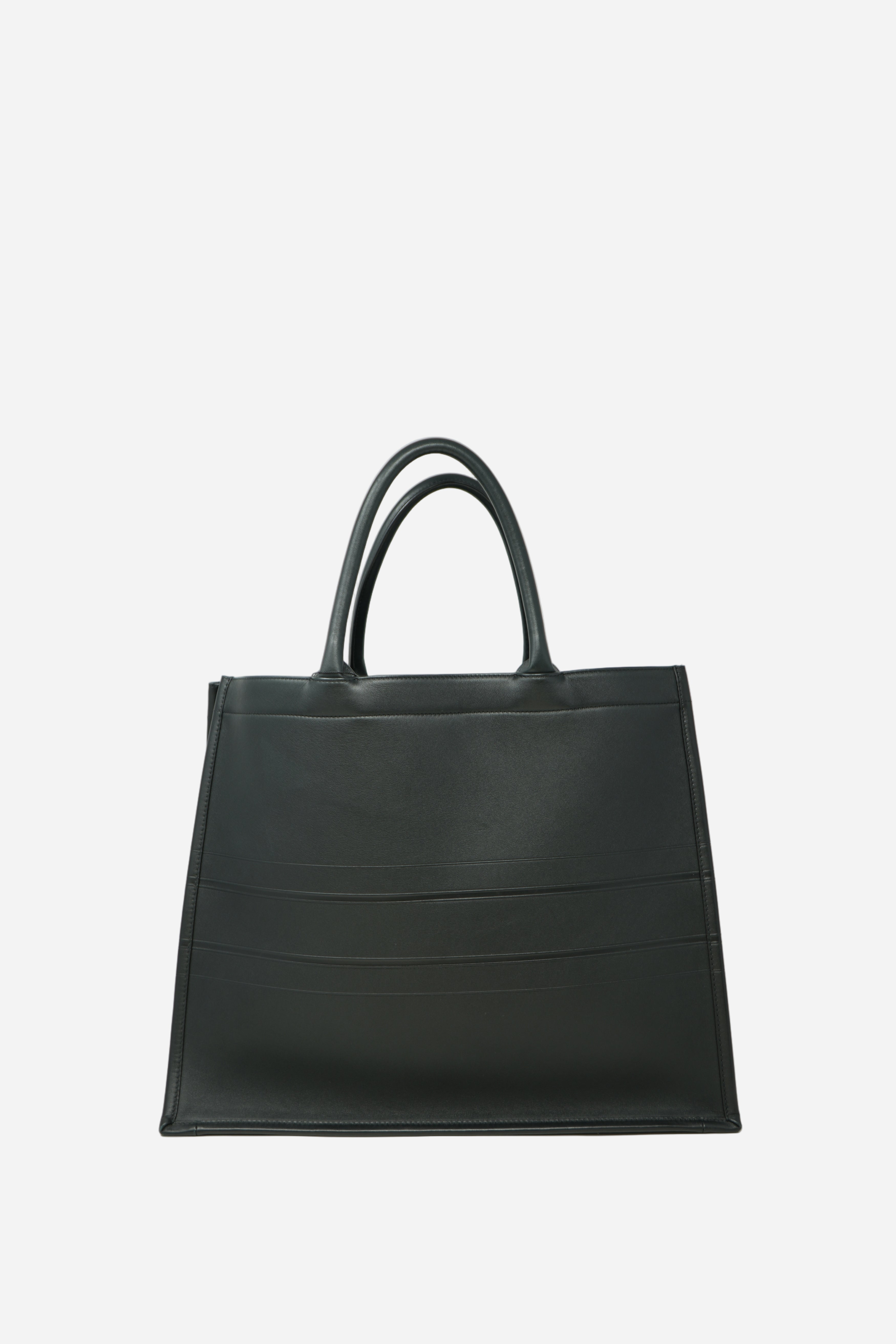 Dior Black Leather Large Book Tote