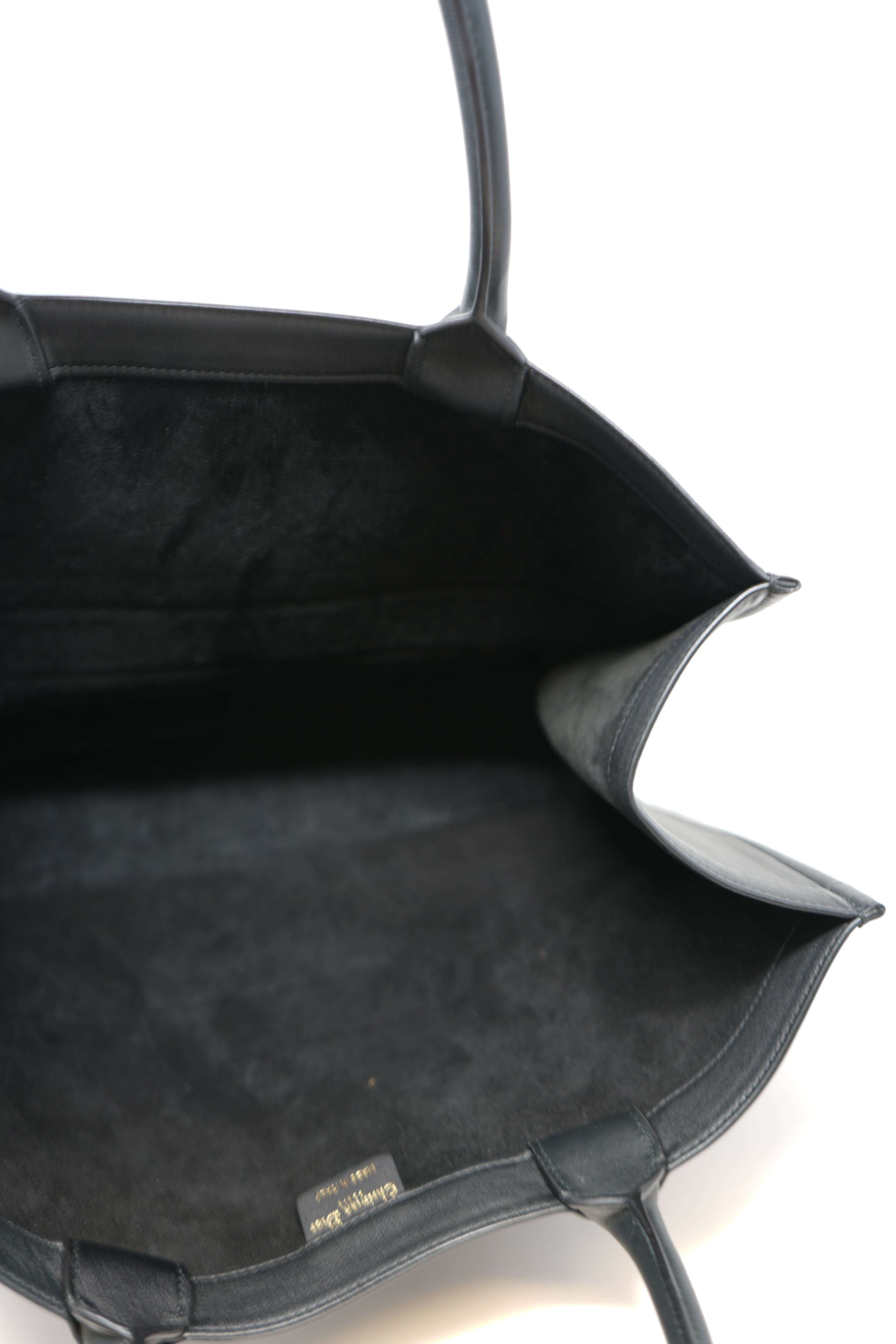 Dior Black Leather Large Book Tote