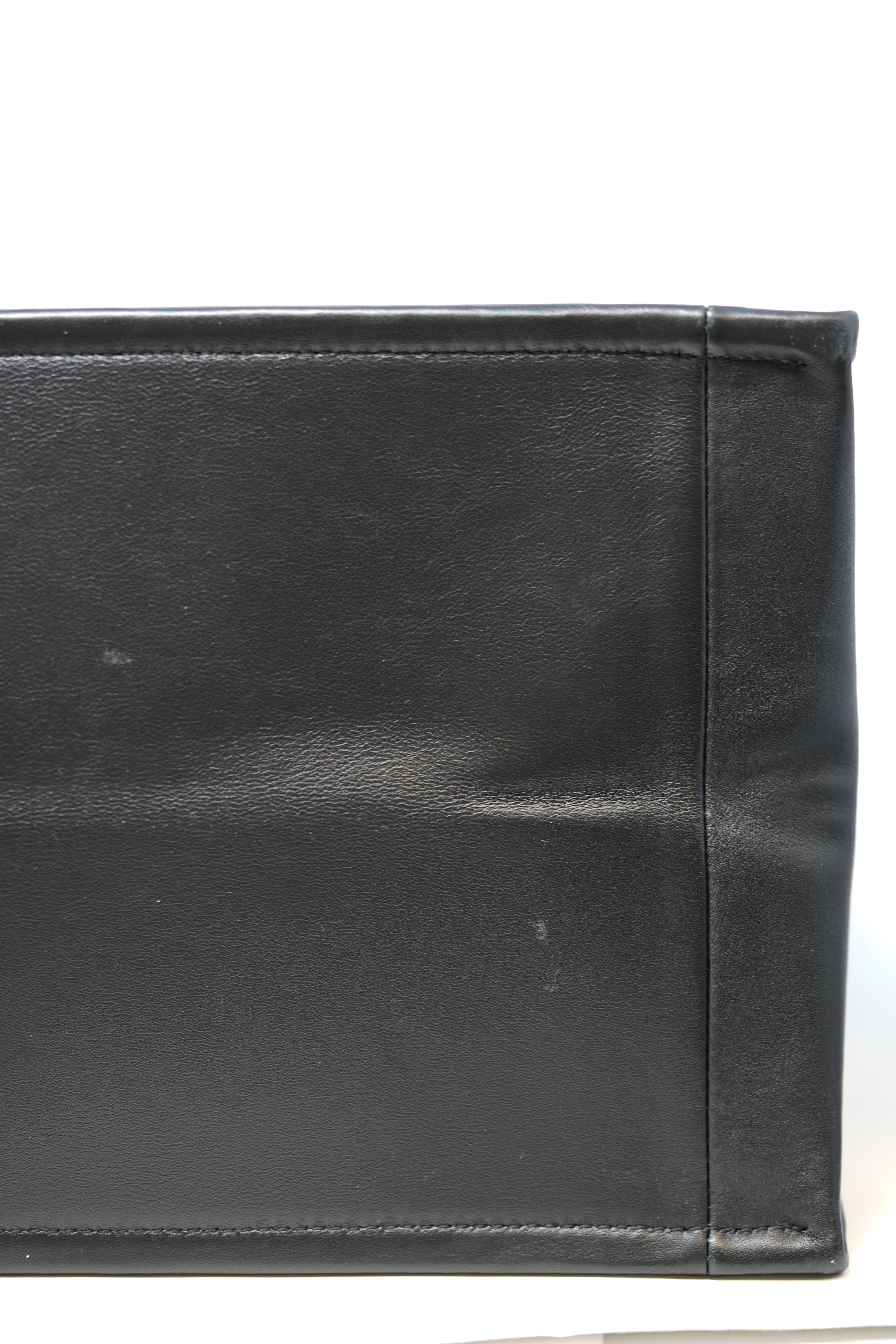 Dior Black Leather Large Book Tote