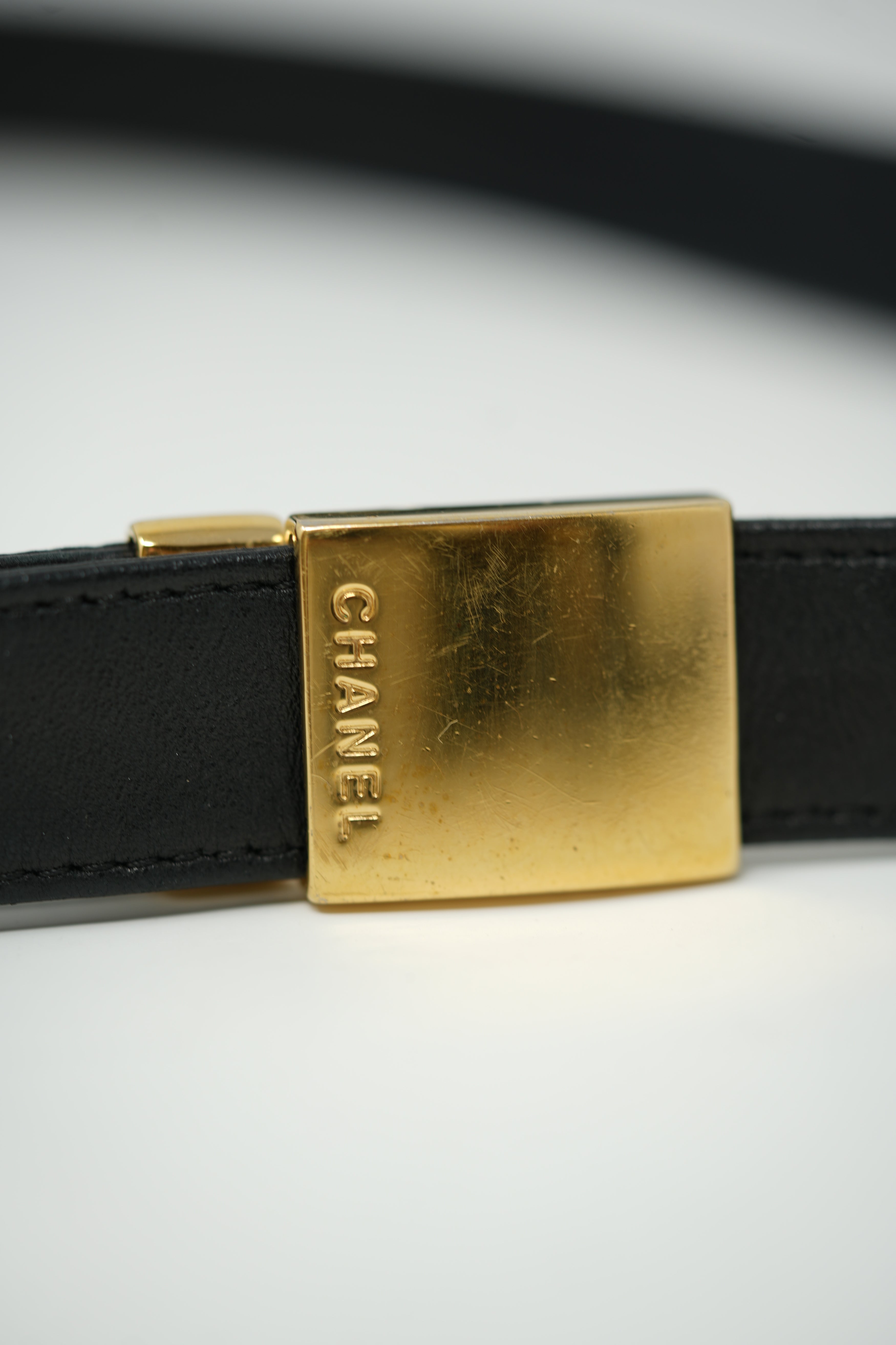 Pre-Owned 2003–2004 Chanel Black Calfskin/Lambskin Chocolate Bar Shoulder Bag