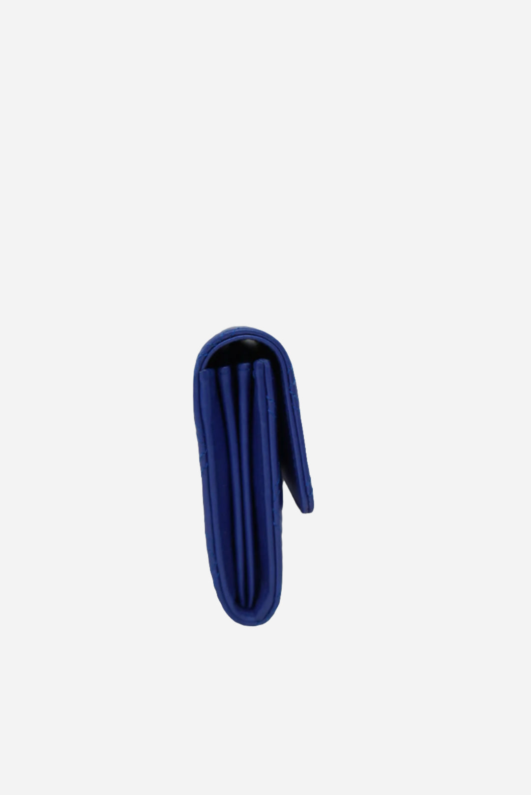 Pre-Owned Chanel Blue Lambskin Long Wallet