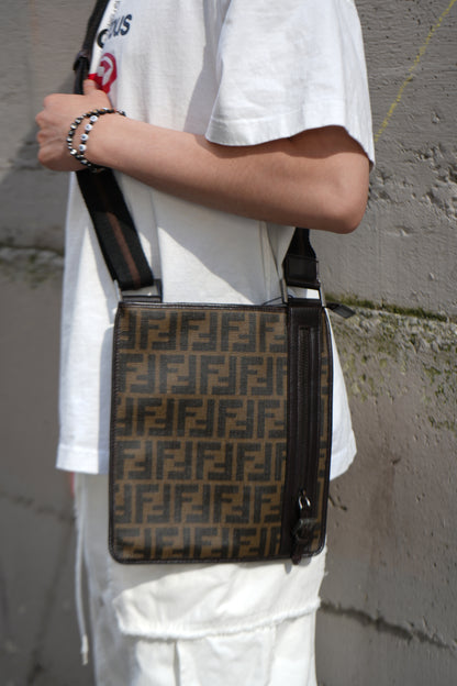 Fendi Zucca Canvas Crossbody Bag