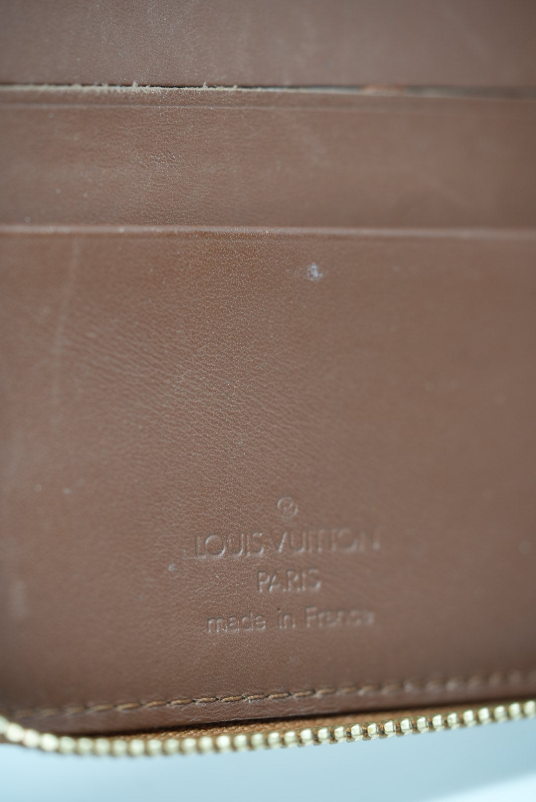 Louis Vuitton Patent Zipper Long Wallet