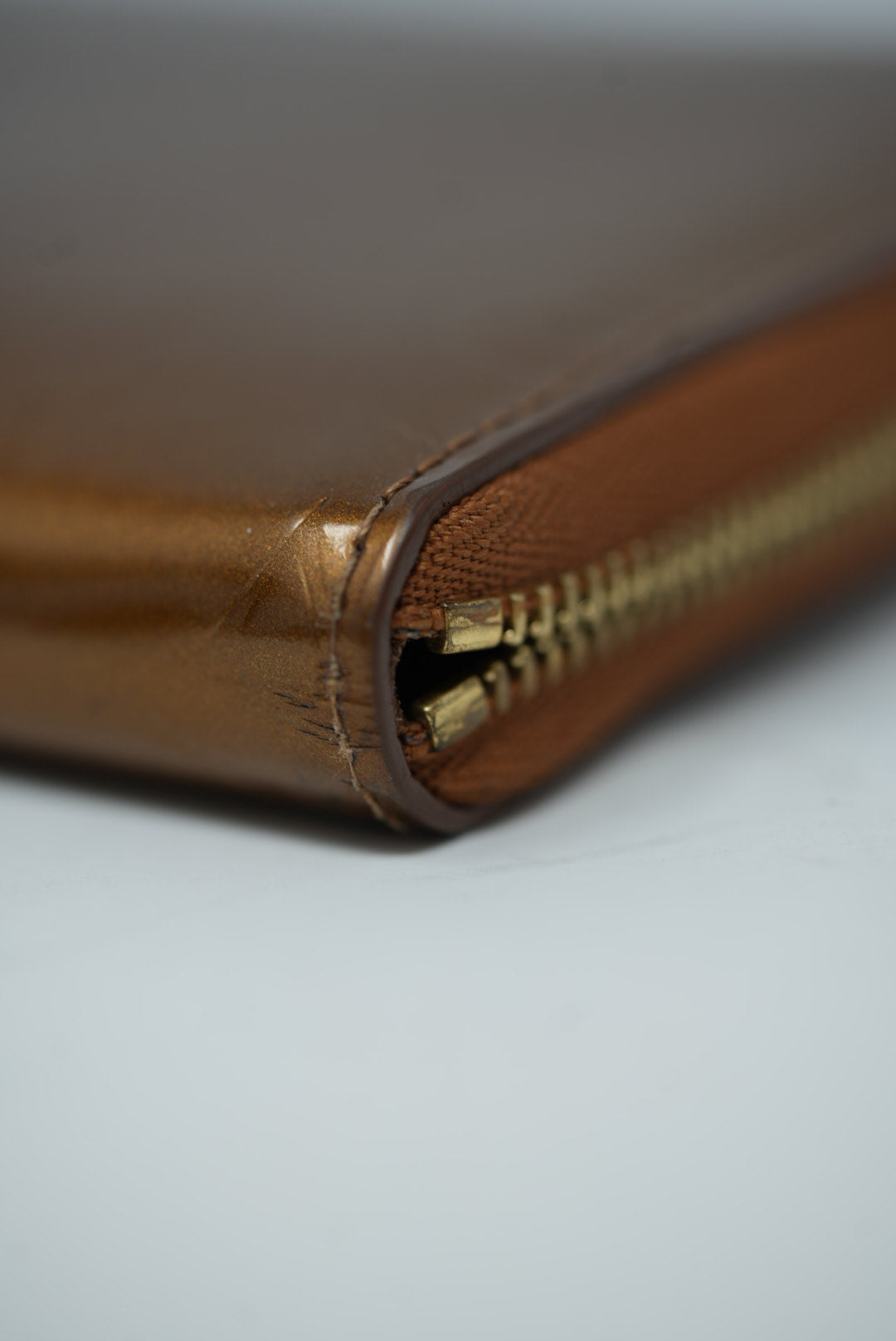Louis Vuitton Patent Zipper Long Wallet