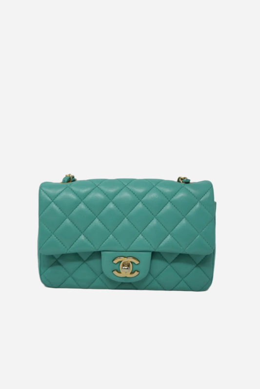 Pre-Owned Chanel Mini Flap Lambskin 2019 Refurbished
