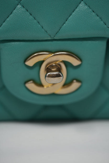 Pre-Owned Chanel Mini Flap Lambskin 2019 Refurbished