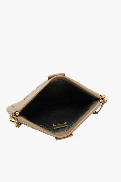 Miu Miu Nappa Matelasse Clutch Bag Beige