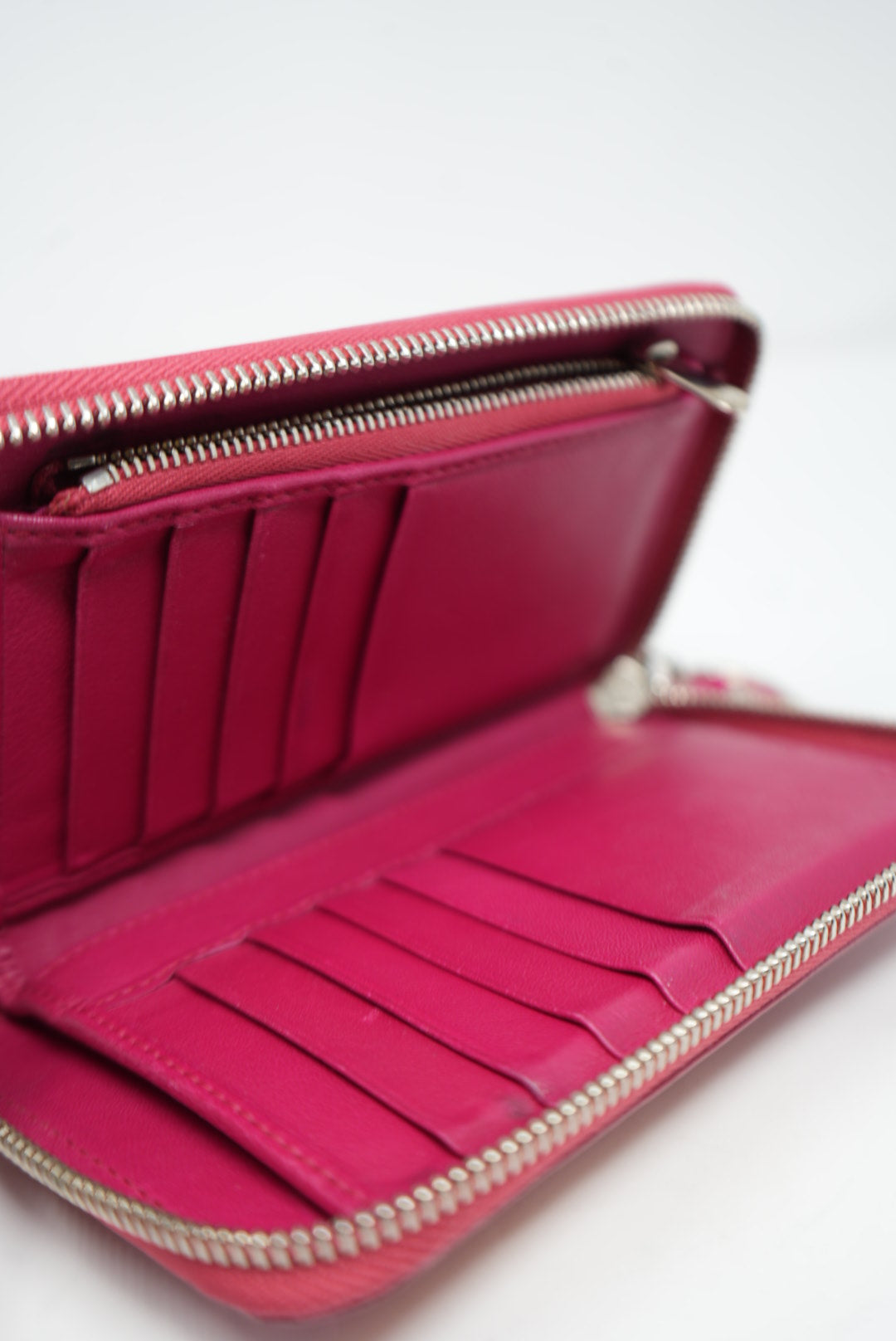 Dior Pink Patent Zip-up Wallet 2012