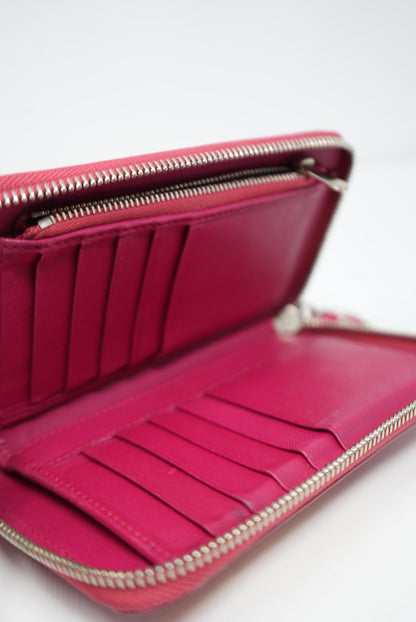 Dior Pink Patent Zip-up Wallet 2012