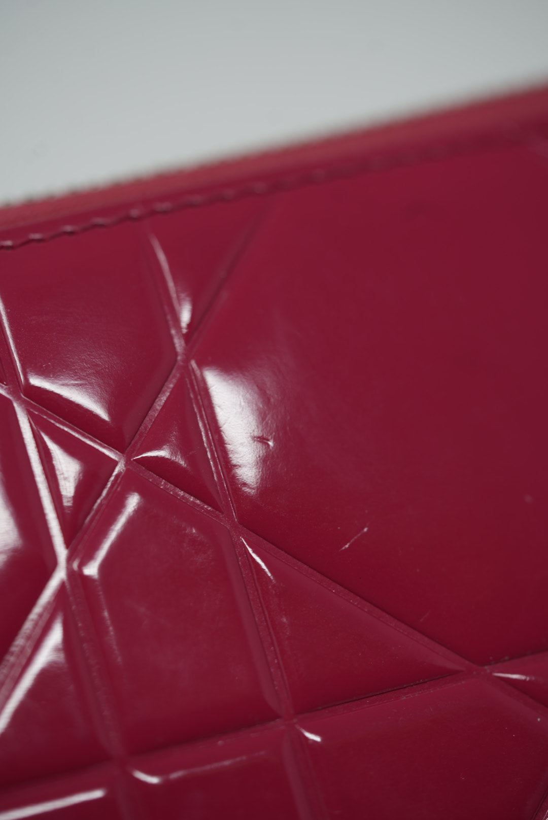 Dior Pink Patent Zip-up Wallet 2012