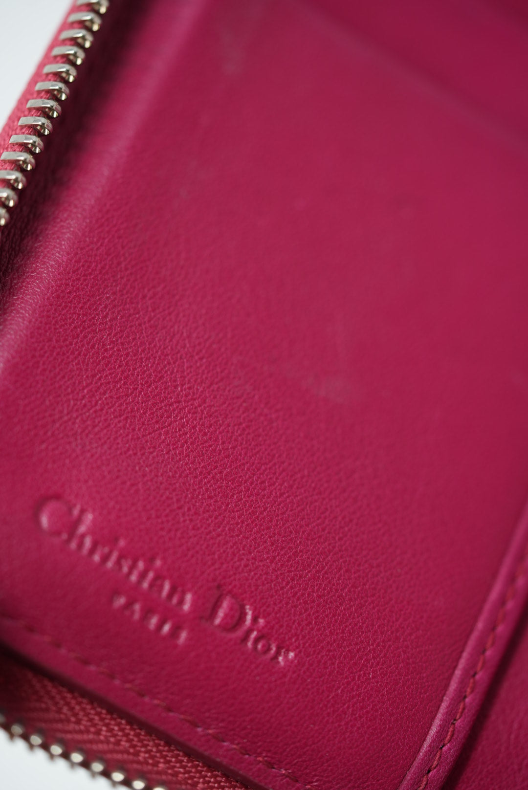 Christian Dior 2012 Pink Patent Zip-up Wallet