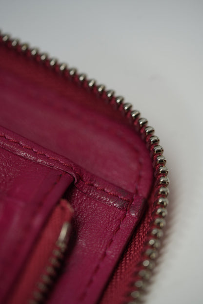 Dior Pink Patent Zip-up Wallet 2012