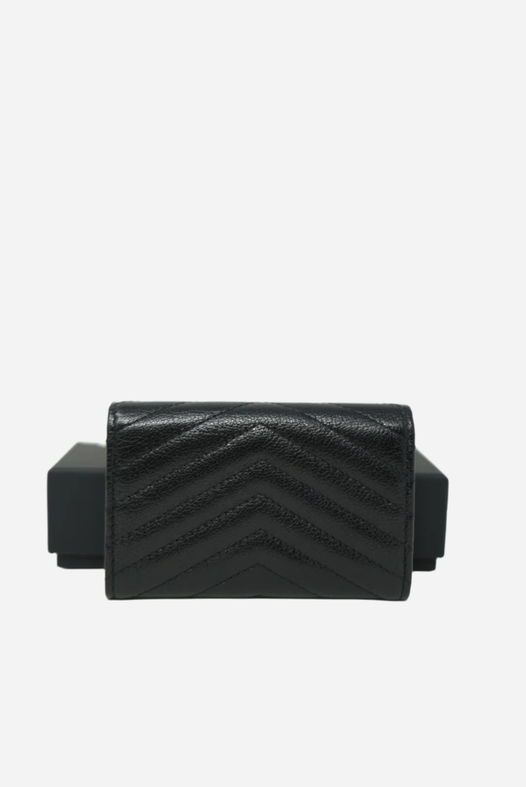 Pre-Owned Chanel Black Calfskin Card Holder 2019