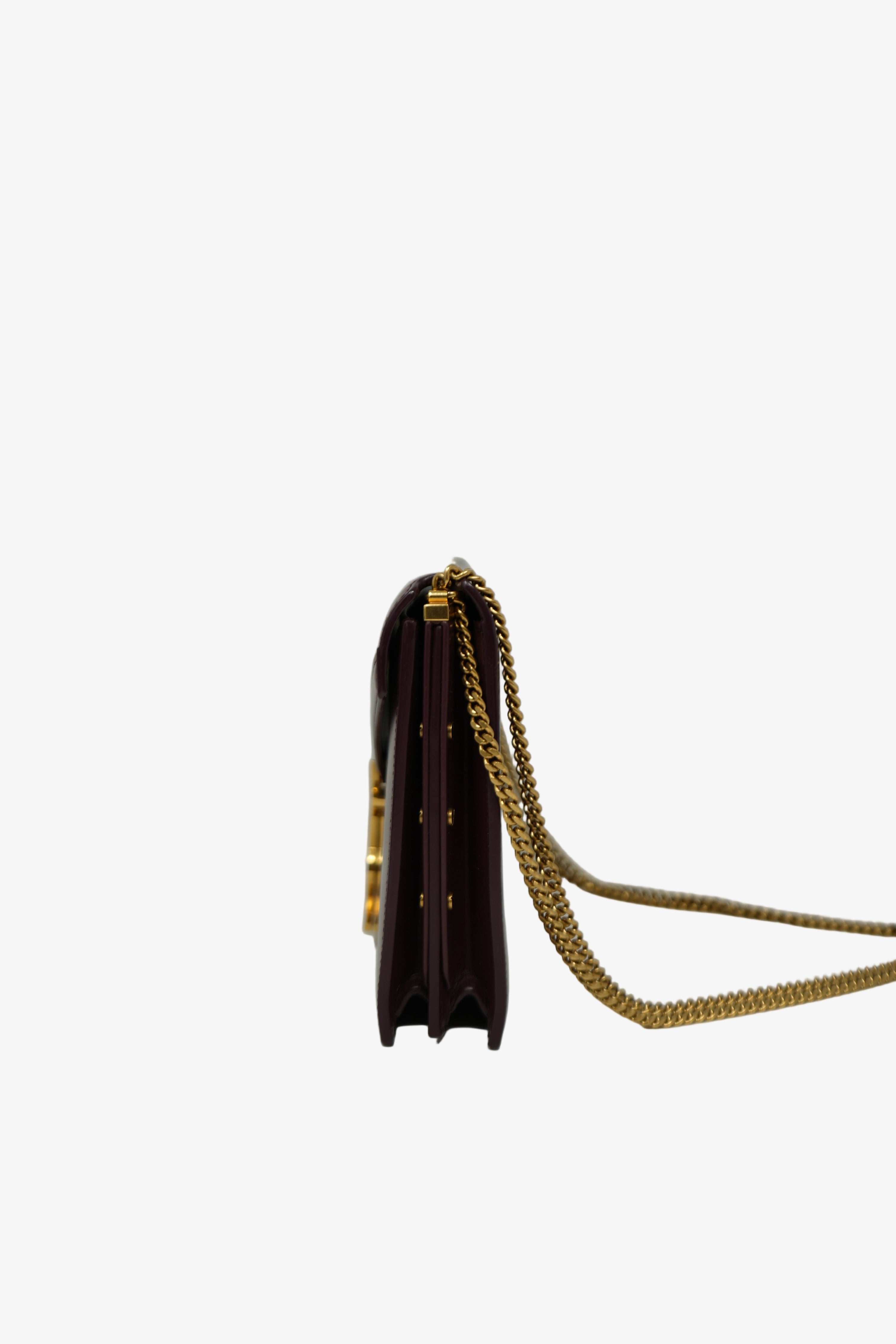 Saint Laurent Smooth Calfskin Cassandra Chain Bag