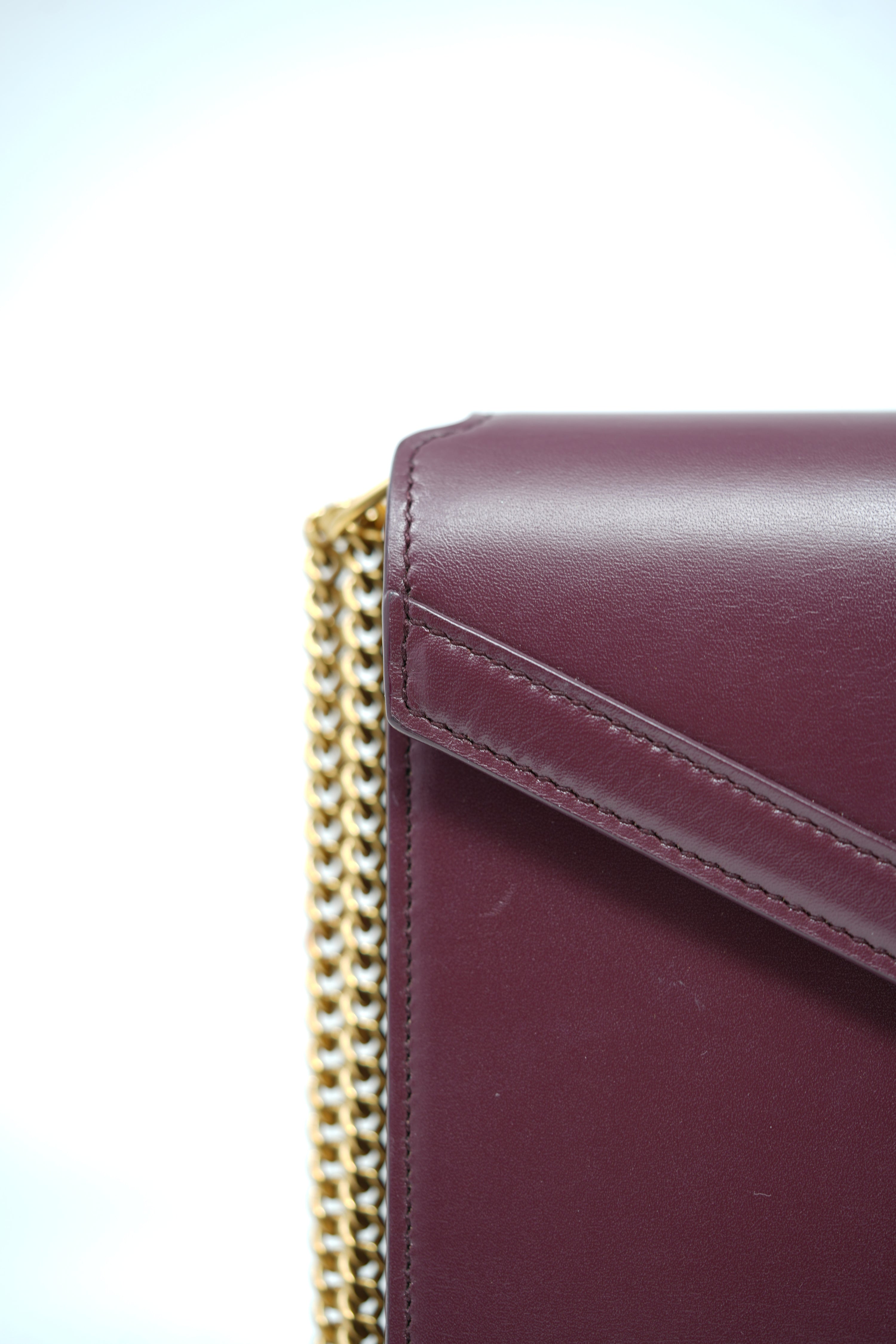 Saint Laurent Smooth Calfskin Cassandra Chain Bag