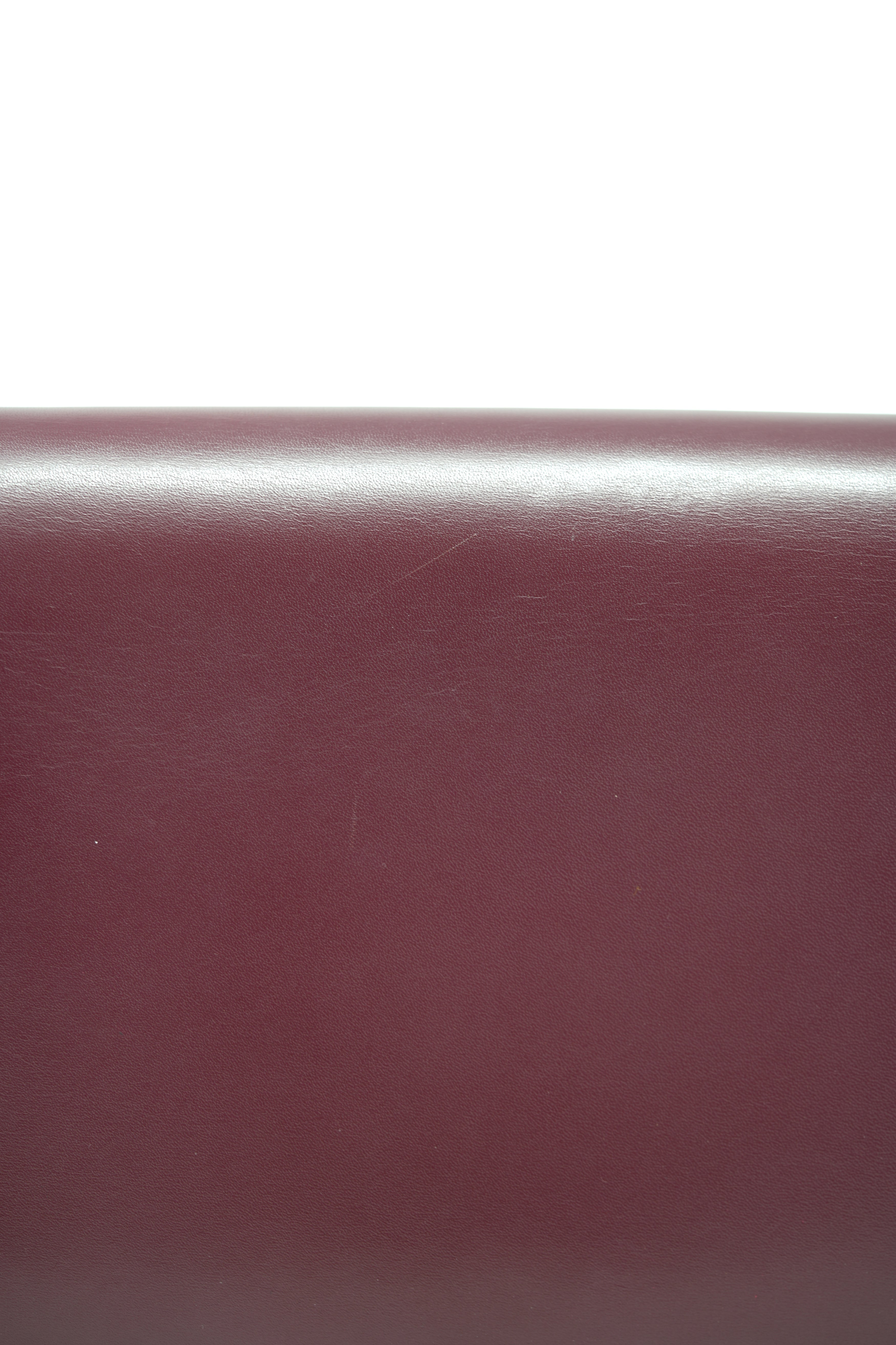 Saint Laurent Red Smooth Calfskin Cassandra Chain Bag