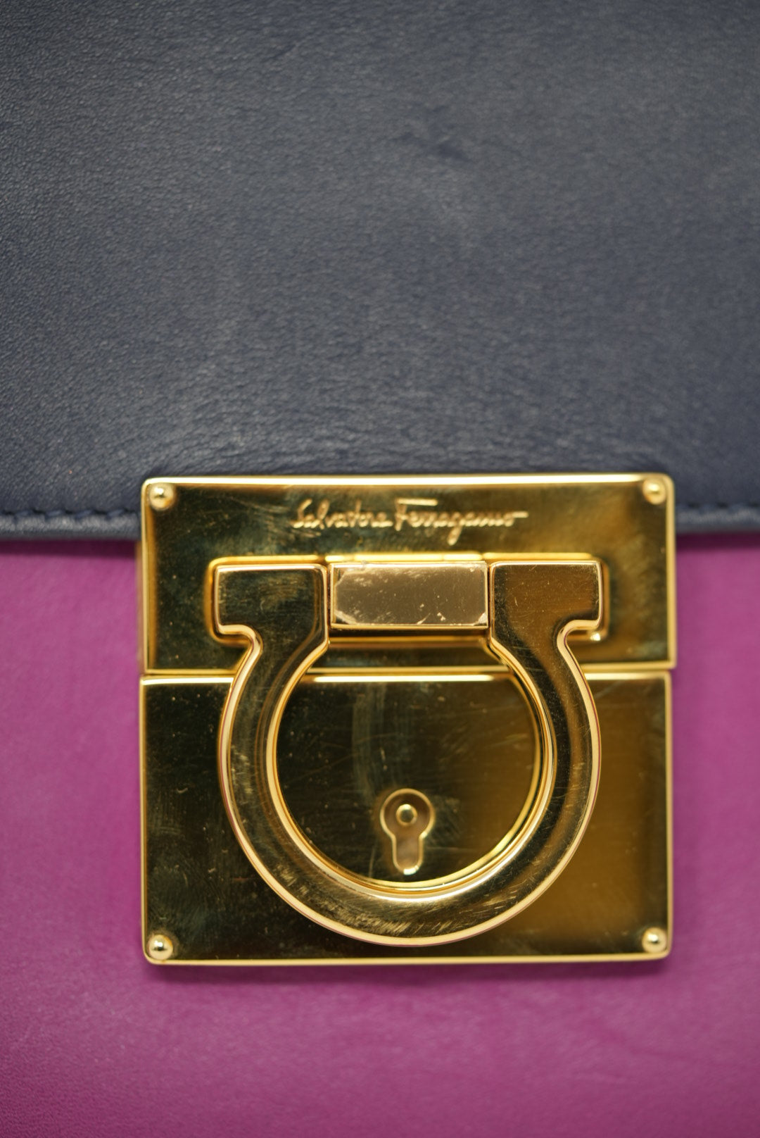 Ferragamo Multi-Color Leather Pouch