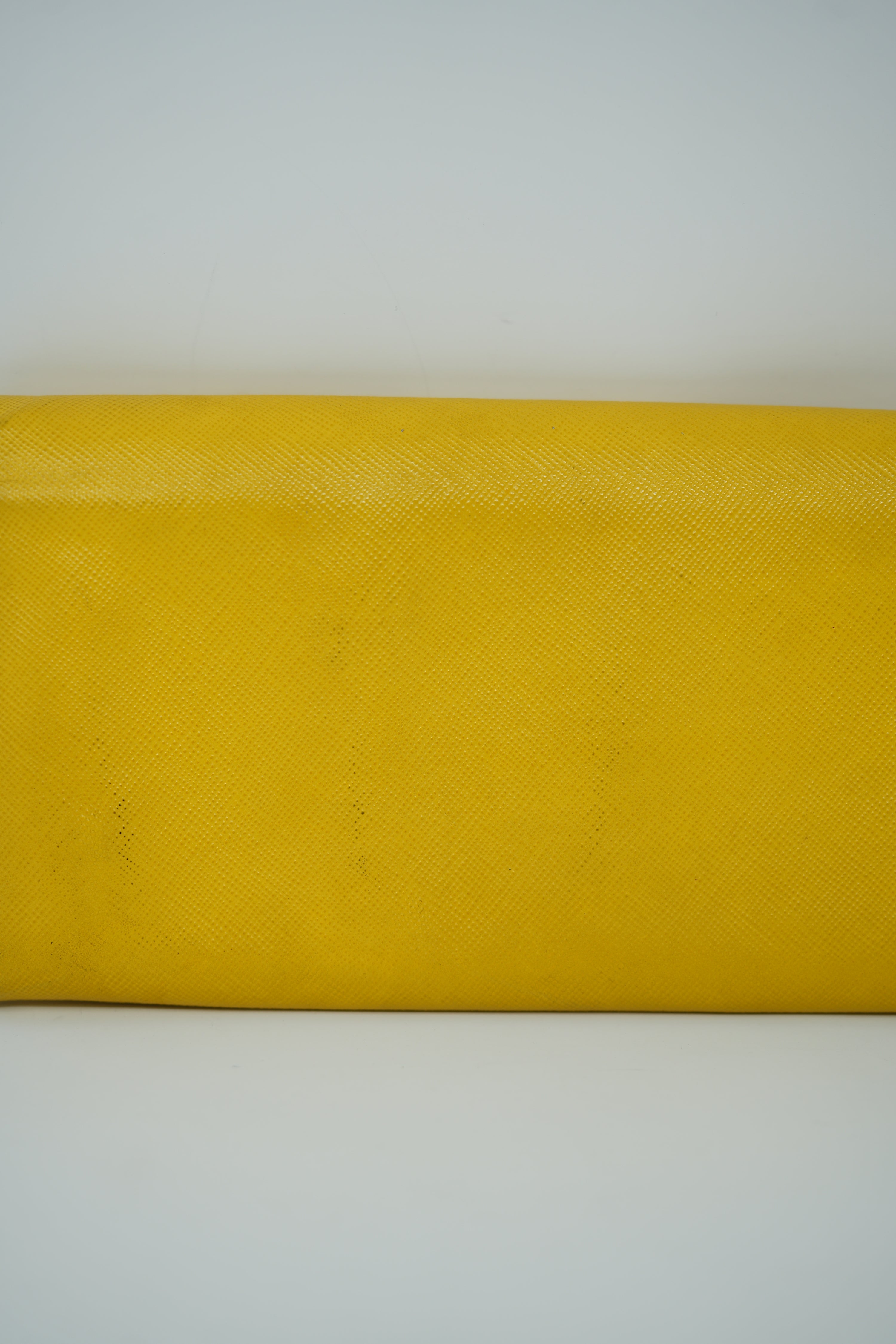 Prada Calfskin Wallet On Chain Yellow