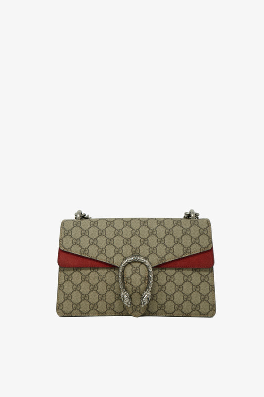 Gucci GG Canvas/Red Dionysus small shoulder bag
