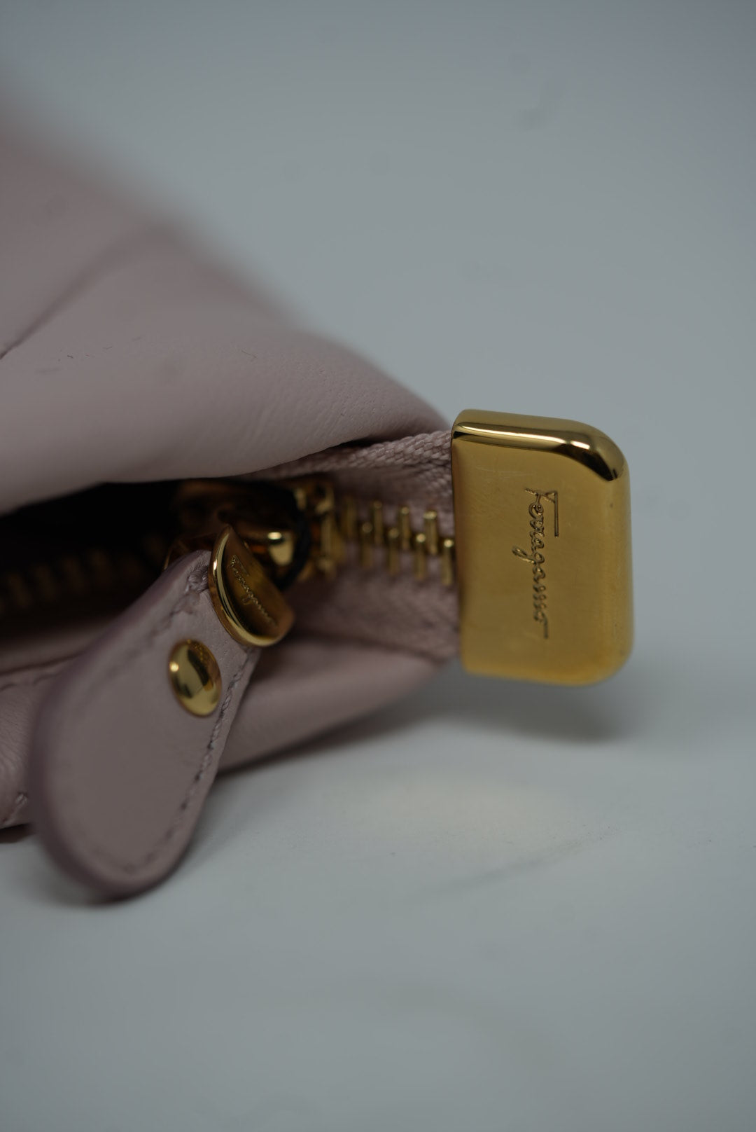 Ferragamo Pink Lambskin Pouch