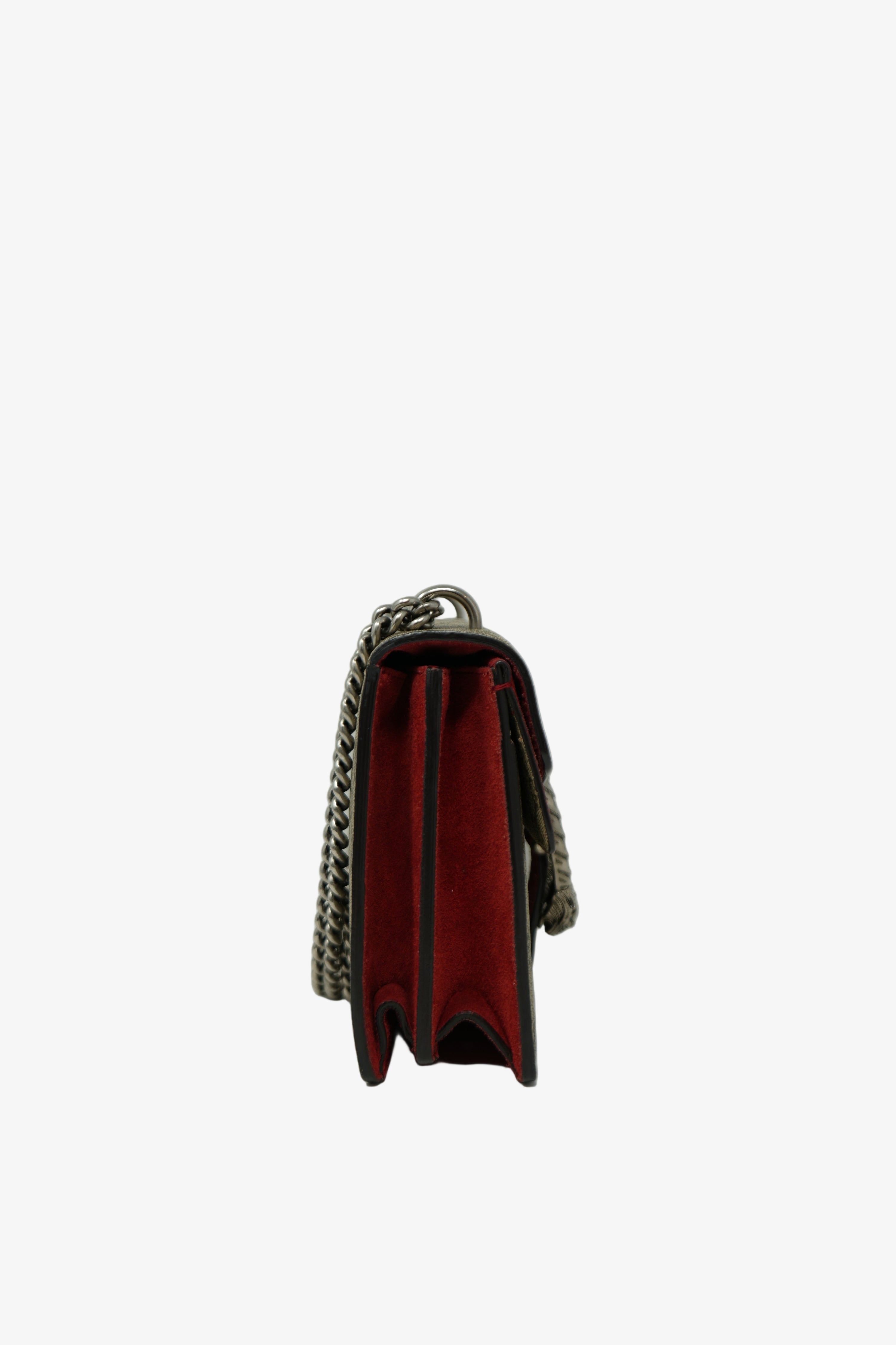 Gucci GG Canvas/Red Dionysus small shoulder bag