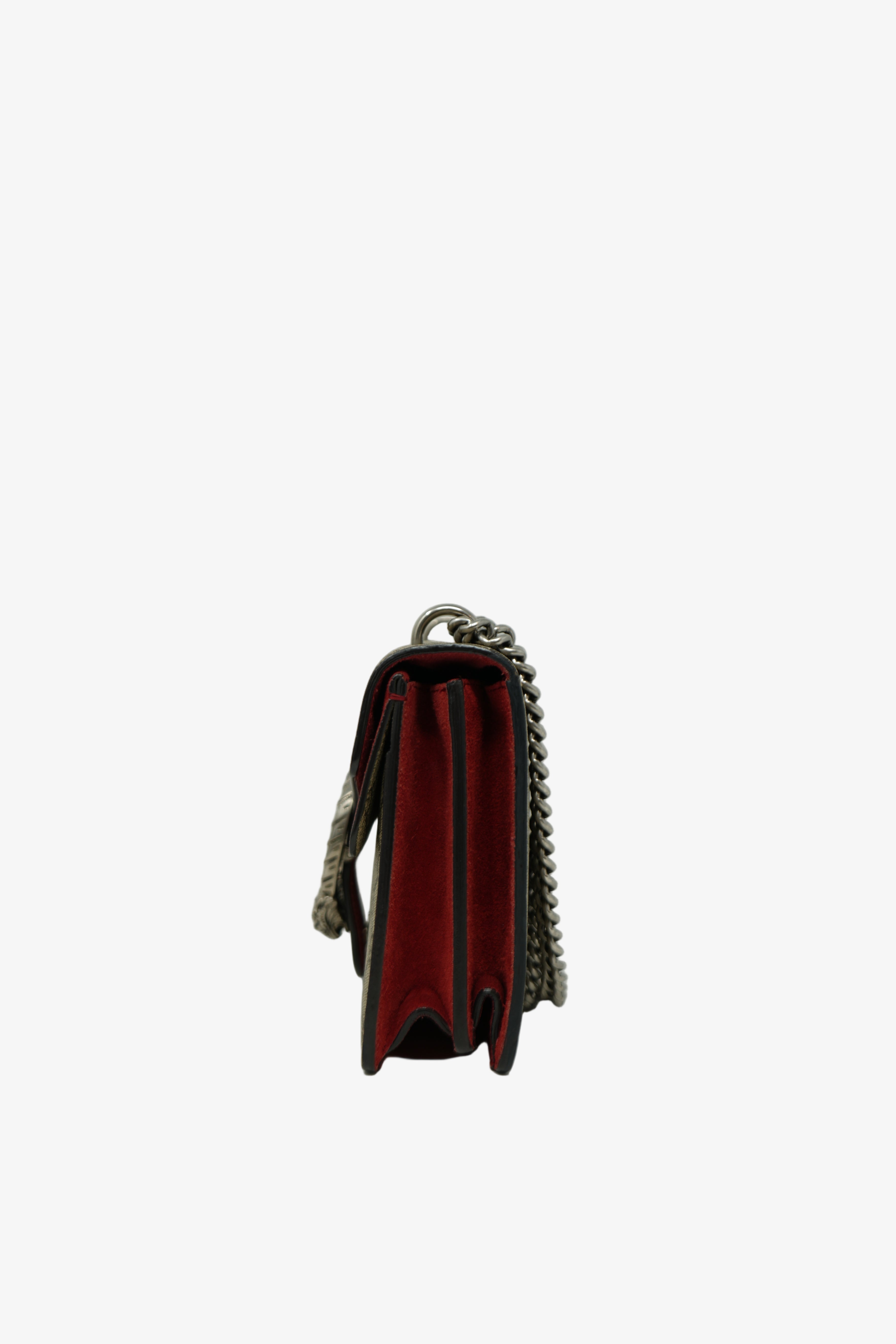 Gucci Canvas/Red Small GG Canvas Dionysus Shoulder Bag