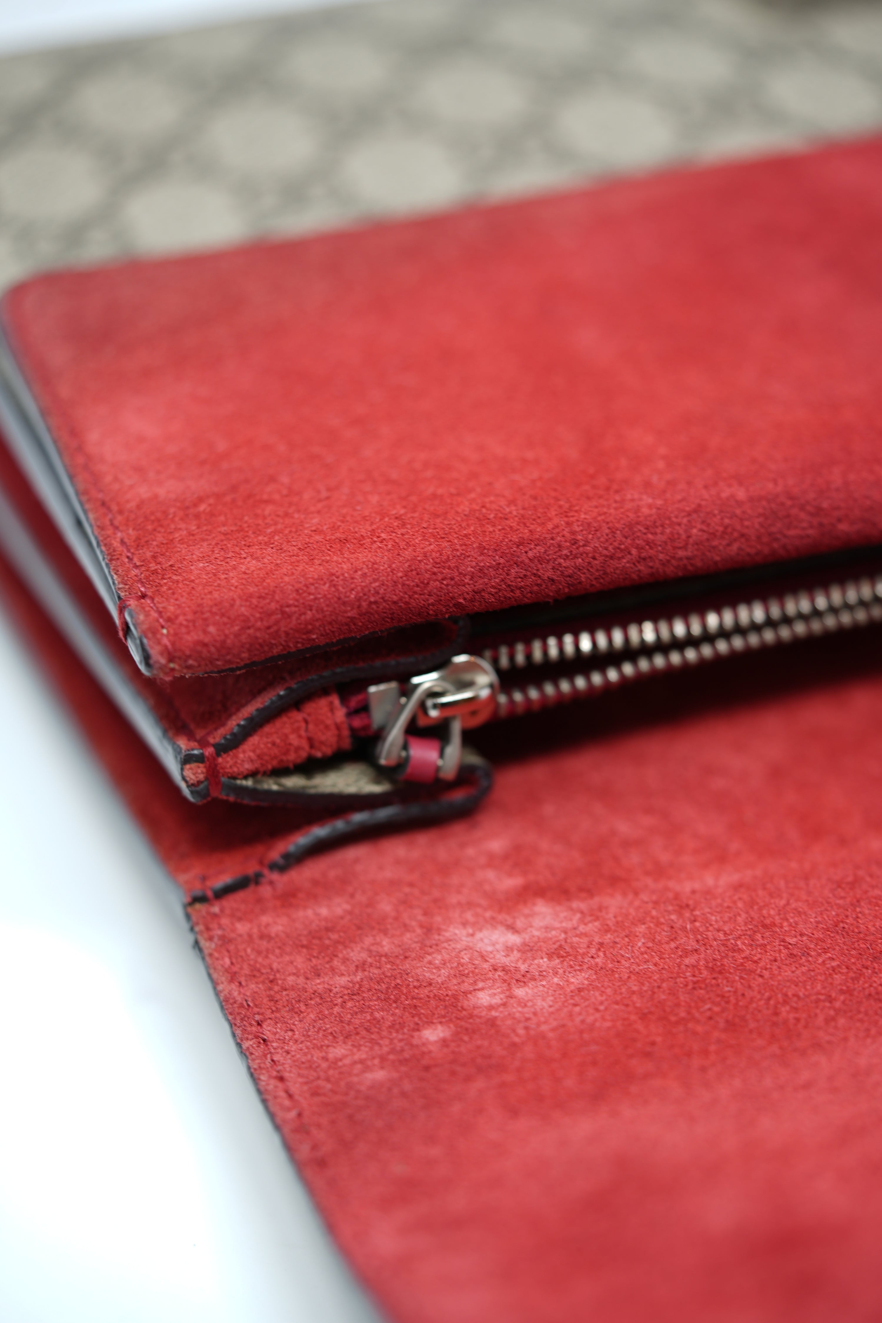 Gucci GG Canvas/Red Dionysus small shoulder bag