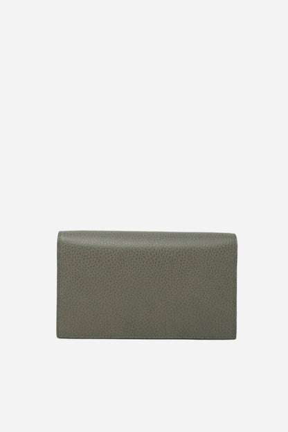 Gucci Grey Leather GG Wallet On Chain