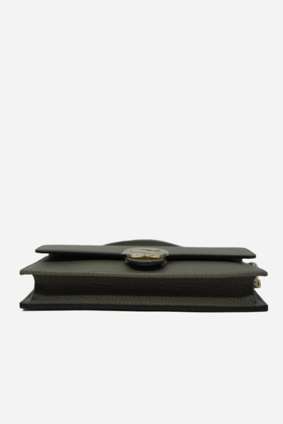 Gucci Grey Leather GG Wallet On Chain