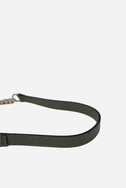 Gucci Grey Leather GG Wallet On Chain