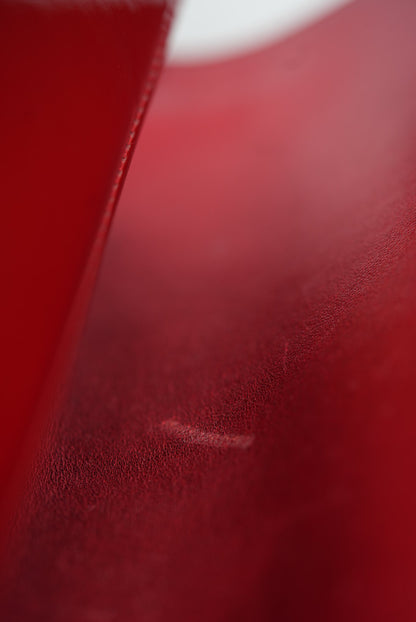 Pre-Owned Chanel 2014 Red Patent Boy Flap Bag