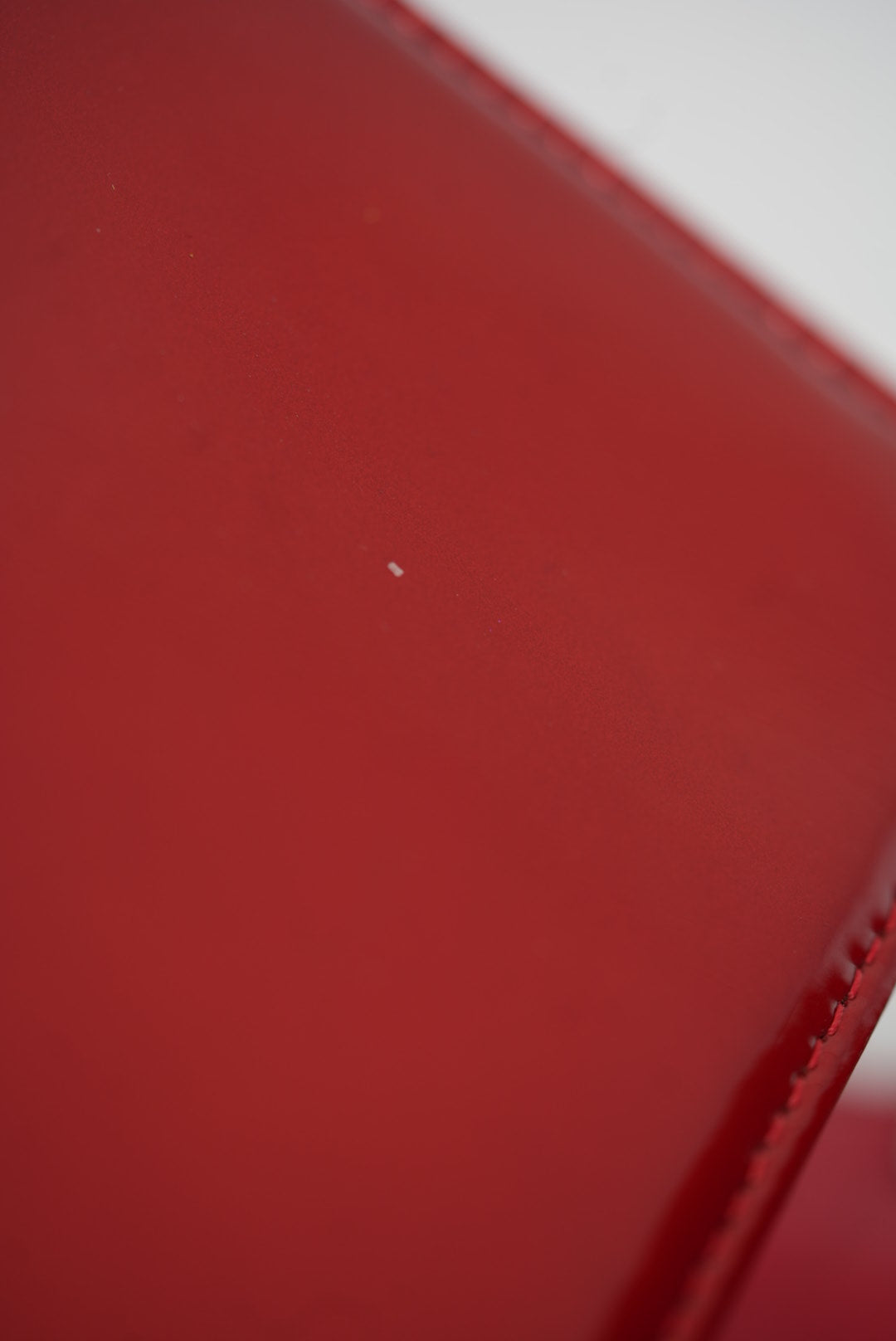 Pre-Owned Chanel 2014 Red Patent Boy Flap Bag