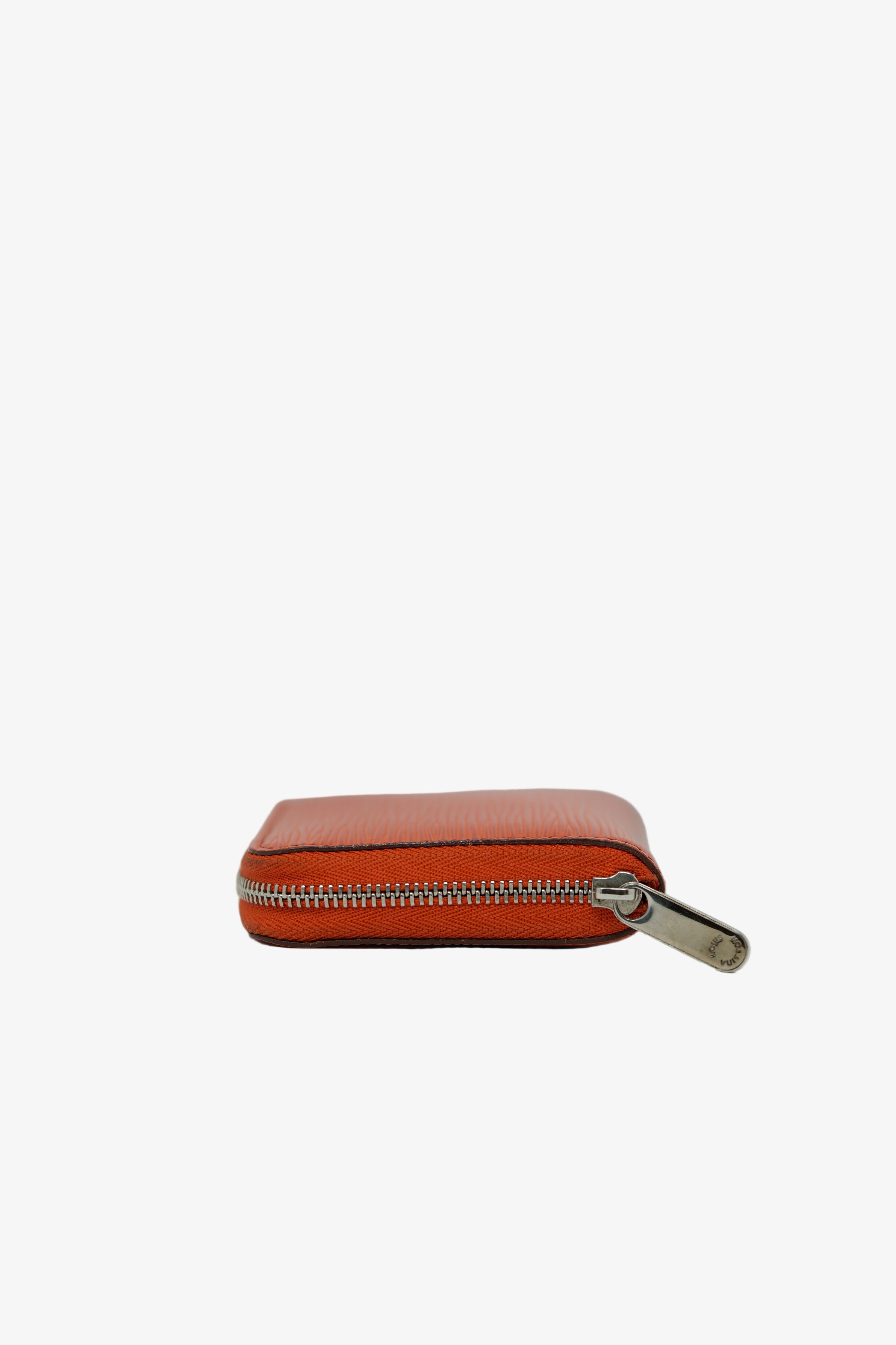 Louis Vuitton Orange Epi Leather Zippy Coin Bag