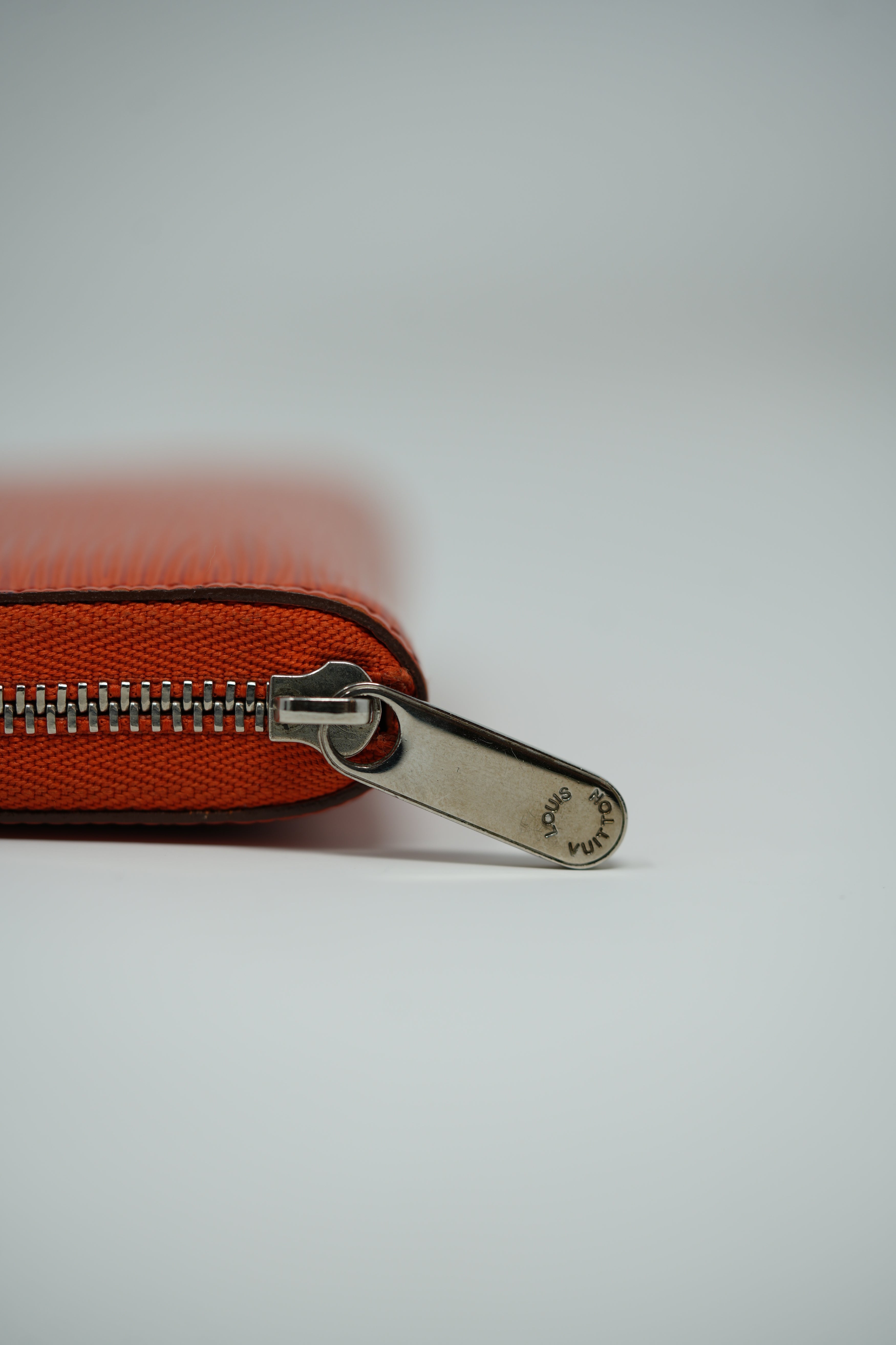 Louis Vuitton Orange Epi Leather Zippy Coin Bag